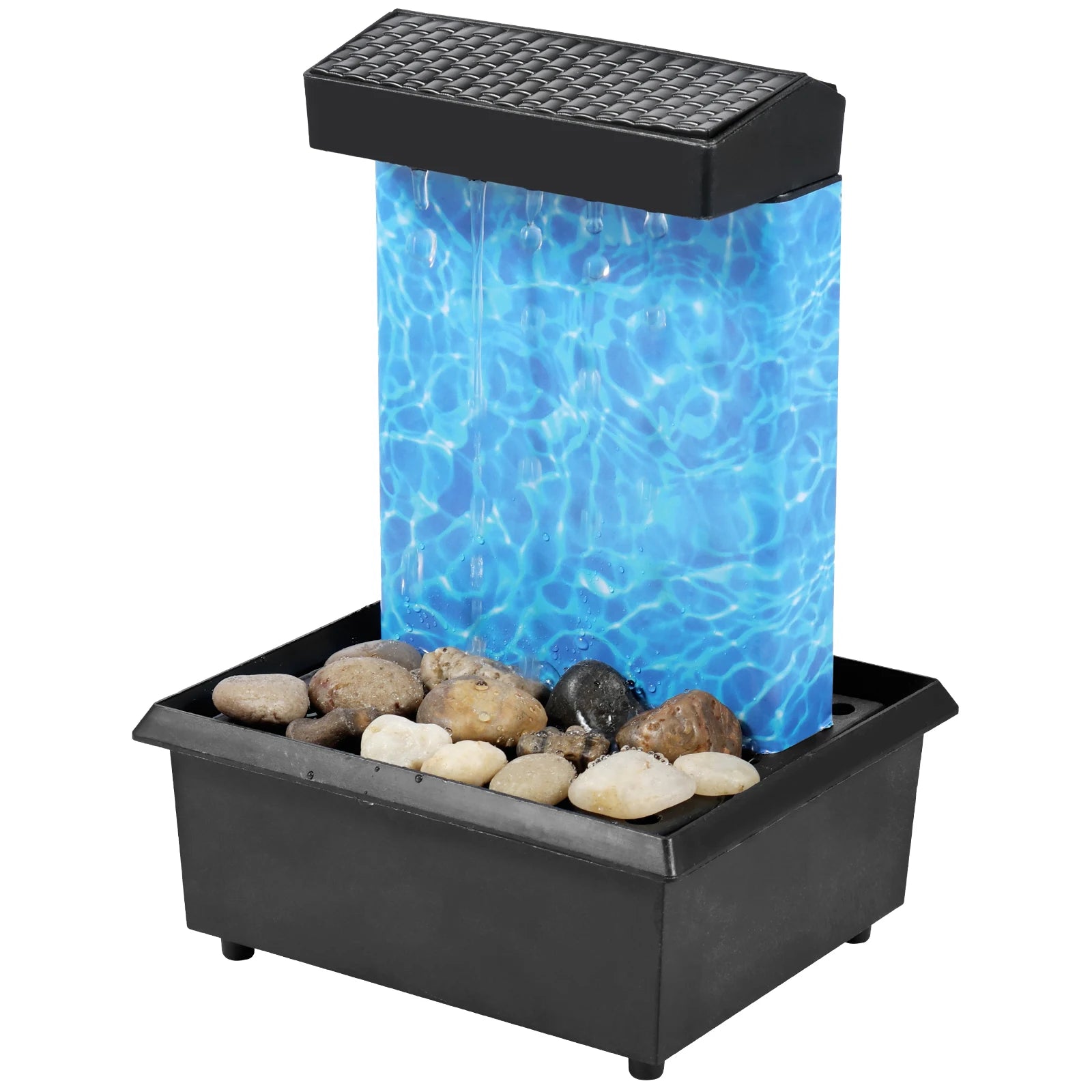 Tabletop Waterfall Home Decor Relaxation Meditation Desktop Fountain with Soft Lights Flowing Water Ornaments Mother's Day Gifts by HARMONYA STORE
