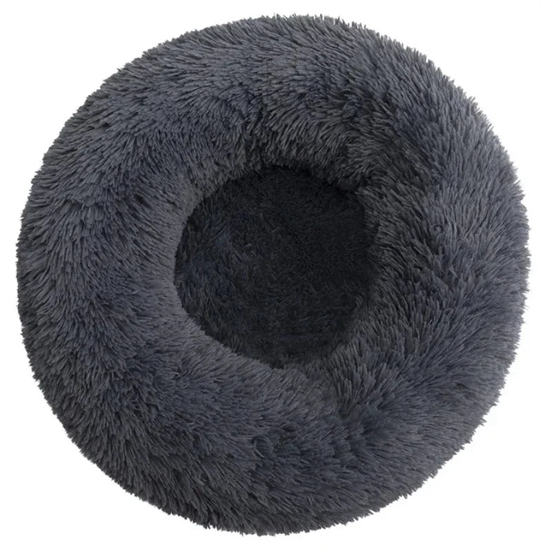 40-90cm 6 Sizes Round Pet Bed for Large Dog Bed Super Soft Cat Bed Plush Dog House for Medium Dog House Winter Warm Sleeping HARMONYA STORE