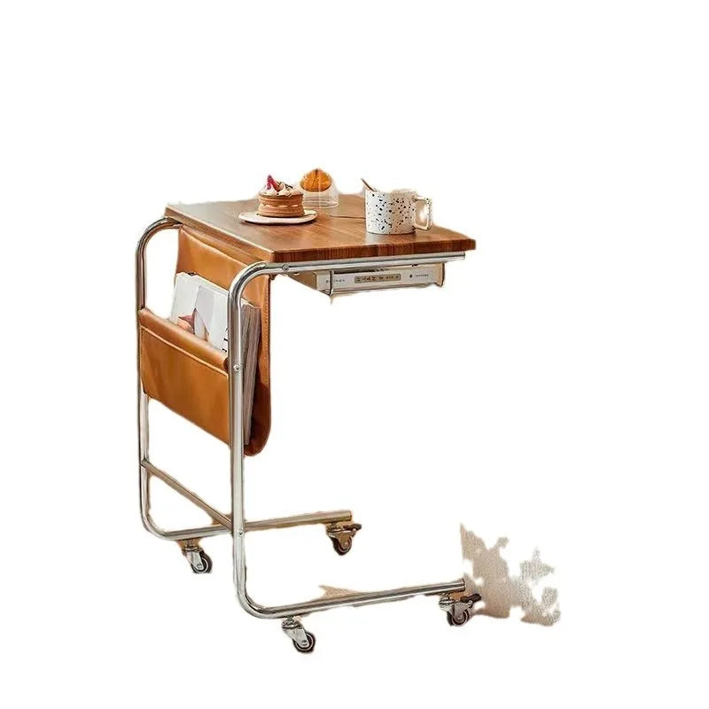 Versatile Side Table Small Coffee Table for Trolleys Dining Carts Wine Racks Bookshelves Convenient Flexible Storage Solution by HARMONYA STORE