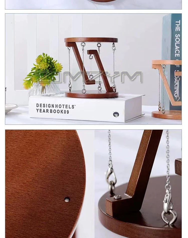 Tensegrity Structure Floating Table Wooden Stand Desktop Ornament For Office Living Room Desk TV Cabinet Home Decoration by HARMONYA STORE