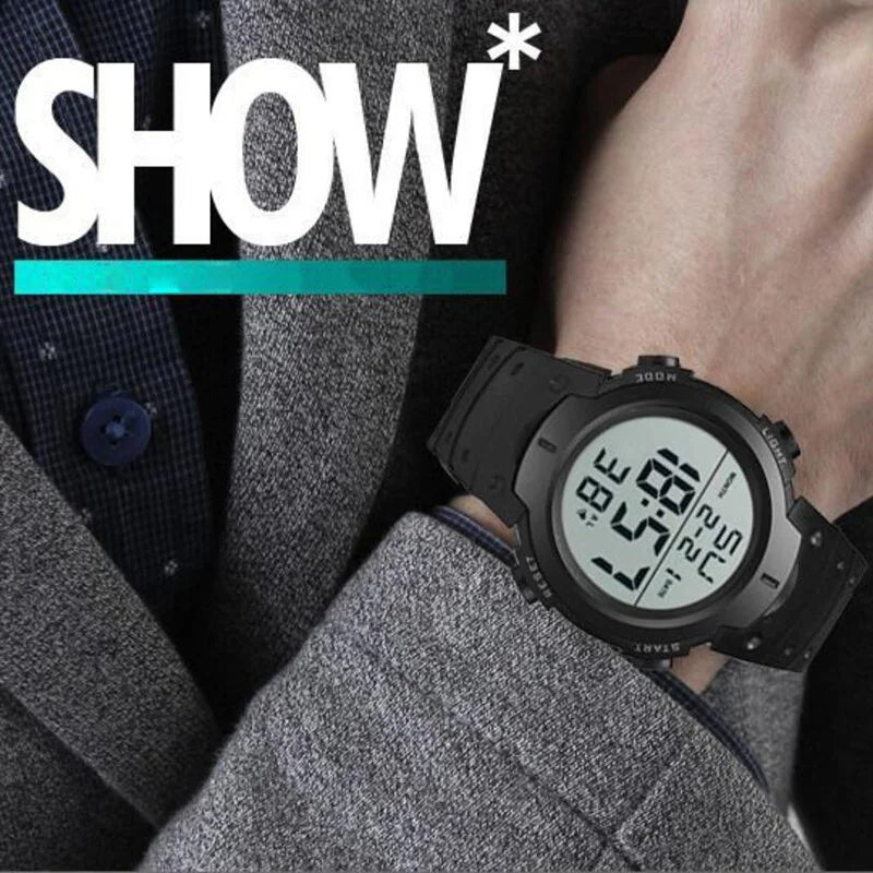 Men Sport LED Watches Top Brand Men Digital Clock Multi-Functional Rubber Man Fitnes Athlete Timekeeping Electronic Watch Reloj by HARMONYA STORE