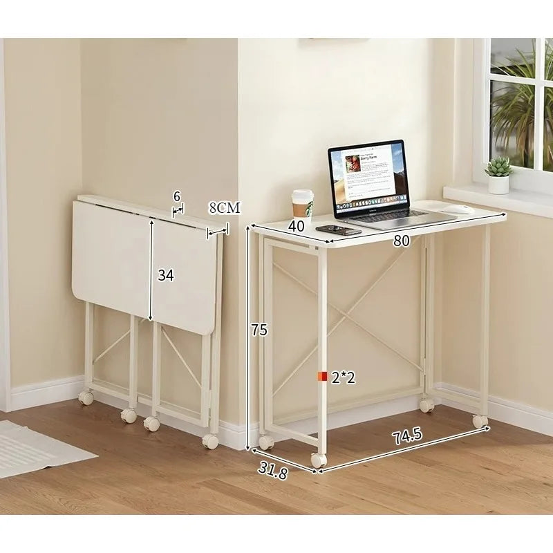 Folding computer desk desk removable table home student study table bedroom bedside table writing table desk by HARMONYA STORE