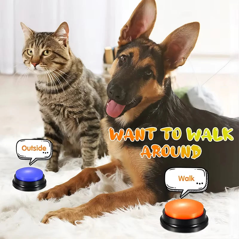 Dog Communication Buttons Voice Recording Button for Pet Training Buzzer 30 Second Record Playback Funny Gift for Talking by HARMONYA STORE