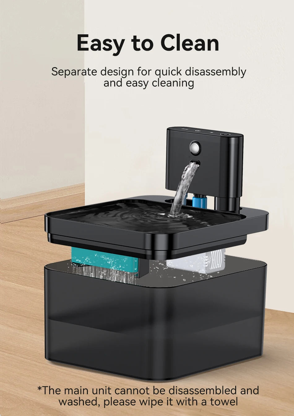 ROJECO Wireless Automatic Cat Water Fountain 2600mAh Pet Water Dispenser For Dog Cat Infrared Sensor Smart Pet Drinkier Fountain by HARMONYA STORE