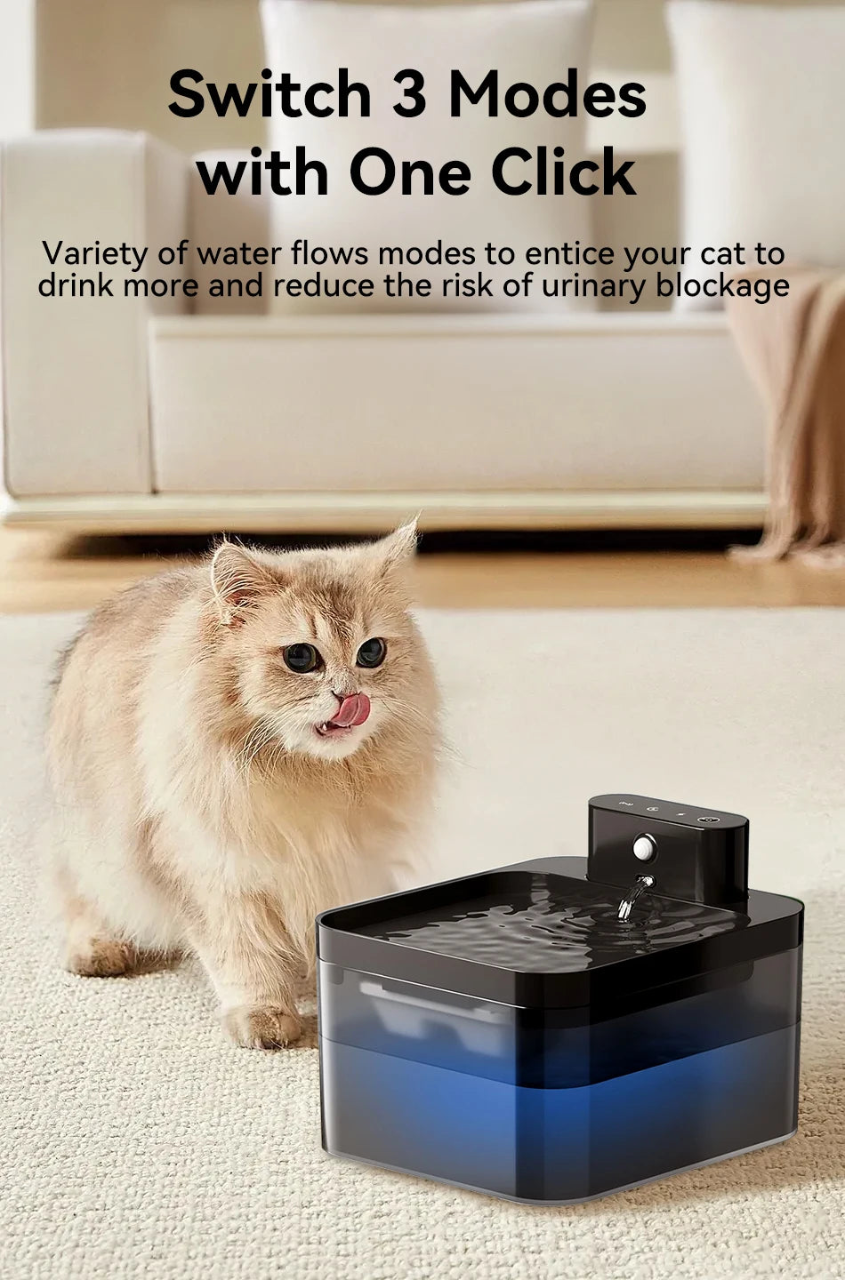 ROJECO Wireless Automatic Cat Water Fountain 2600mAh Pet Water Dispenser For Dog Cat Infrared Sensor Smart Pet Drinkier Fountain by HARMONYA STORE