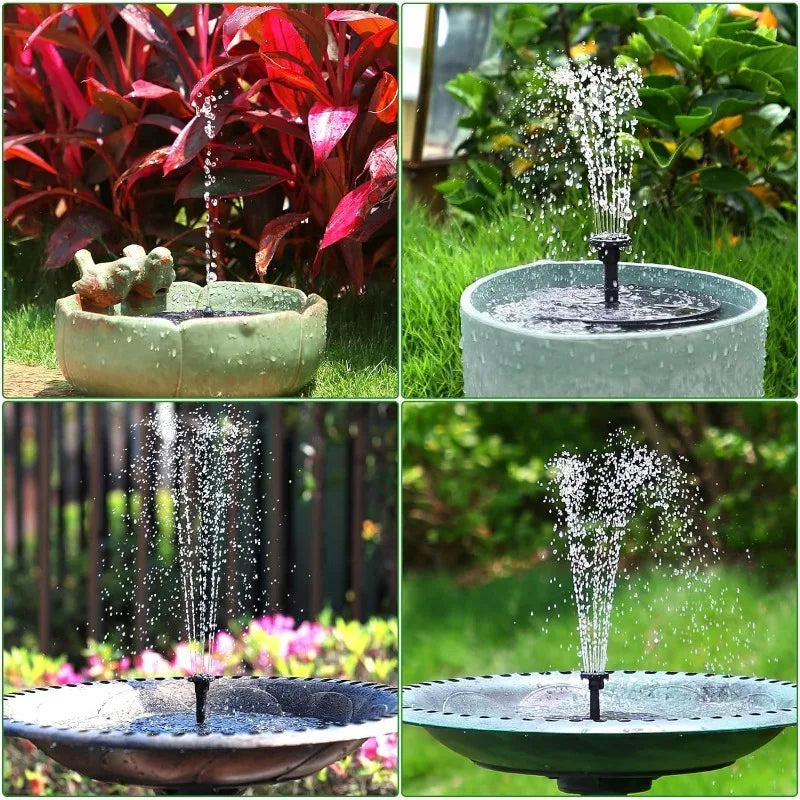 1W/1.5W/2.5W Outdoor Solar Fountain Suitable for Garden Pond Solar Fountain Pump Kit with 6 Nozzles for Garden Decoration by HARMONYA STORE