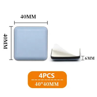 4pcs/set Furniture Leg Slider Pads Anti Scratch Easy Move Heavy Furniture Thickened Moving Pad Anti-abrasion Floor Protector Mat by HARMONYA STORE