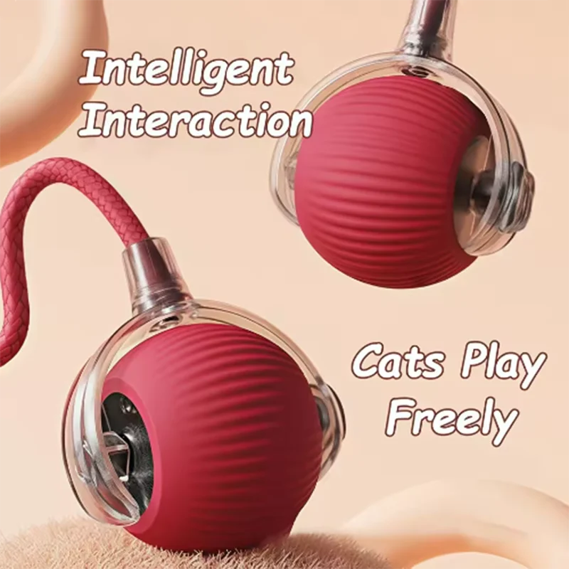 Intelligent interactive cat ball long-lasting and durable easy to clean intelligent obstacle avoidance pet dog toys by HARMONYA STORE