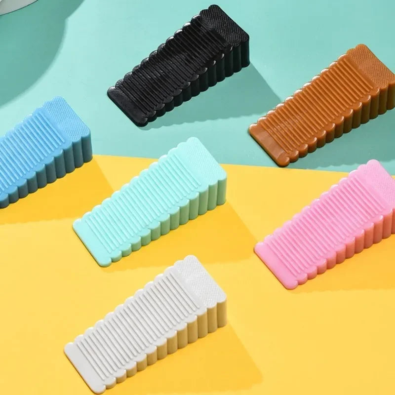 Safety Silicone Door Stop Block Wedge Stop Door Stopper Home Offices Door Rear Retainer Impact Stopper Rubber Stops No Drill by HARMONYA STORE