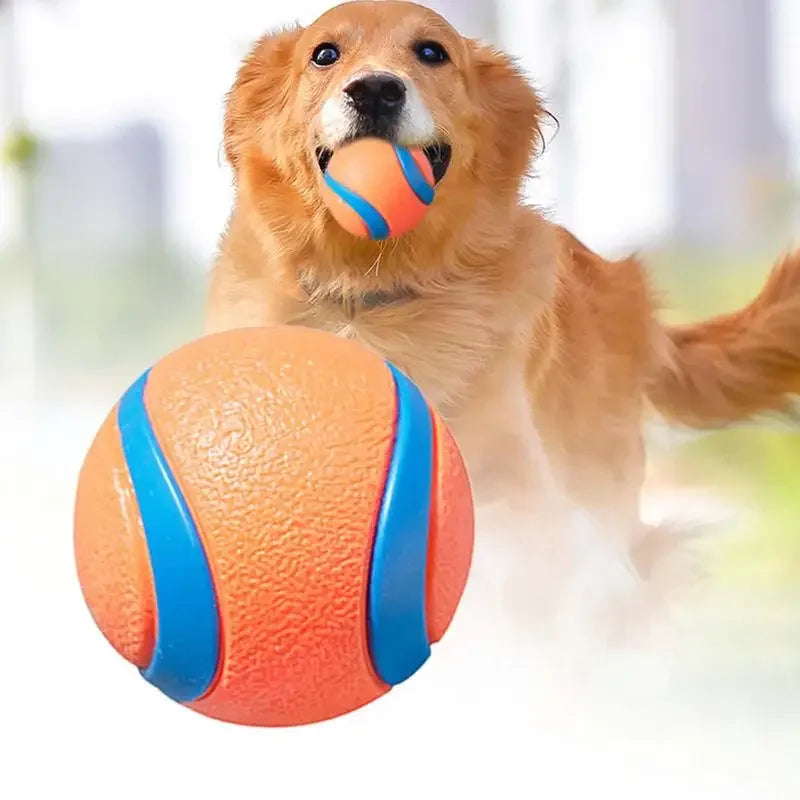 Dog Toy Ball Dog Fetch Ball Toy Tough Pet Ball Puppy Chew Toy Solid Elastic Jumping Ball Pet Accessories For Large Medium Small by HARMONYA STORE