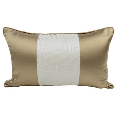Gold Pillows Waist Cushion Case 30x50 Decorative Pillow Cover For Sofa Modern Luxury Elegant Art Throw Living Room Home Decorate by HARMONYA STORE