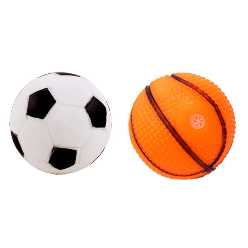 1pcs Diameter 6cm Squeaky Pet Dog Ball Toys for Small Dogs Rubber Chew Puppy Toy Dog Stuff Dogs Toys Pets brinquedo cachorro by HARMONYA STORE