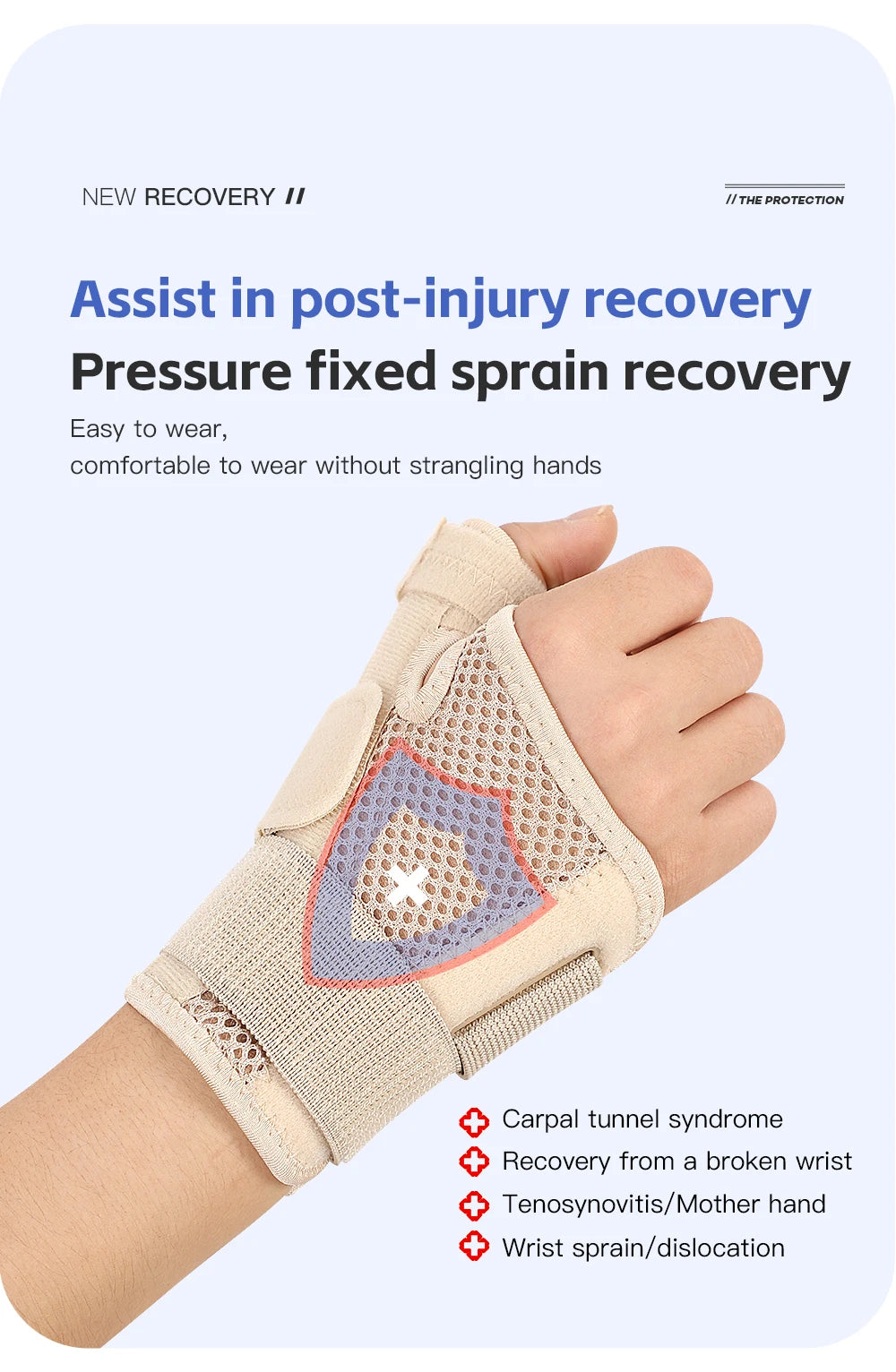 1/2 PC Professional Wrist Support Splint Arthritis Band Belt Carpal Tunnel Wrist Brace Sprain Prevention Wrist Protector Fitnes by HARMONYA STORE
