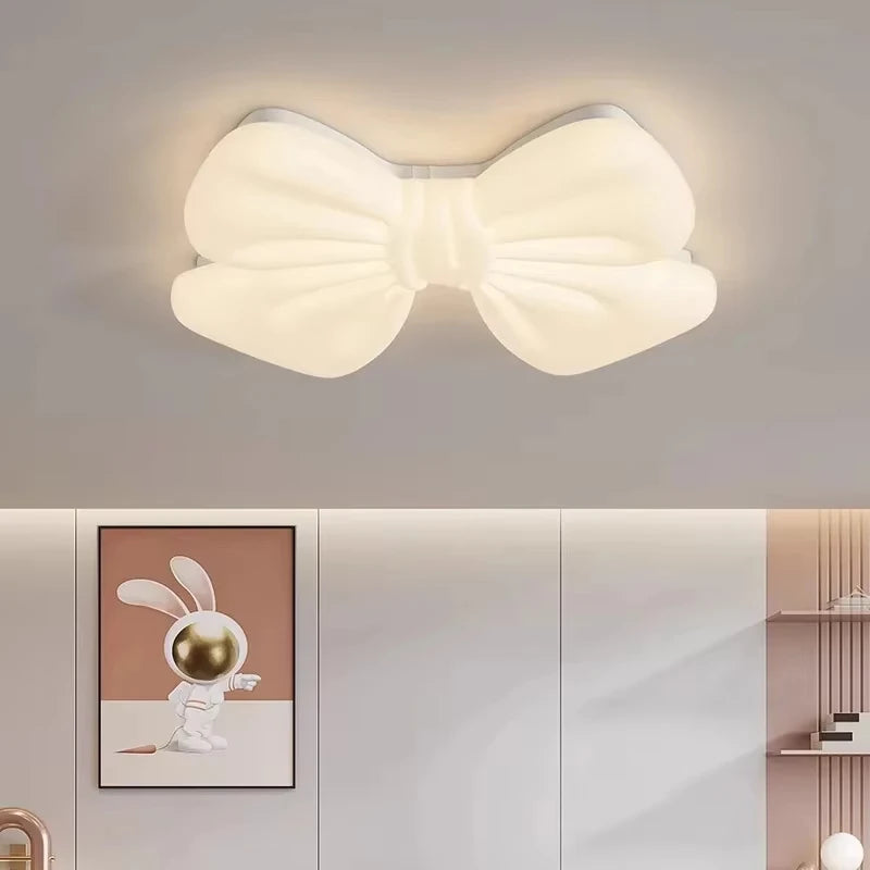 Creative Butterfly Knot Bedroom Led Ceiling Chandelier Modern Children's Room Lamp Home Decorate Living Room Dining Lamp Fixture by HARMONYA STORE