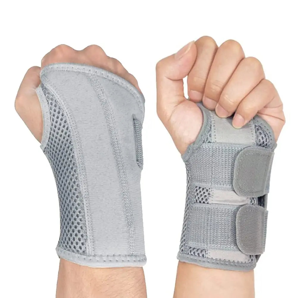 Adjustable Soft Wristbands Protector for Fitnes Gym Accessories Metal Wrist Splint Injury Pain Relief Carpal Tunnel Wrist Brace by HARMONYA STORE