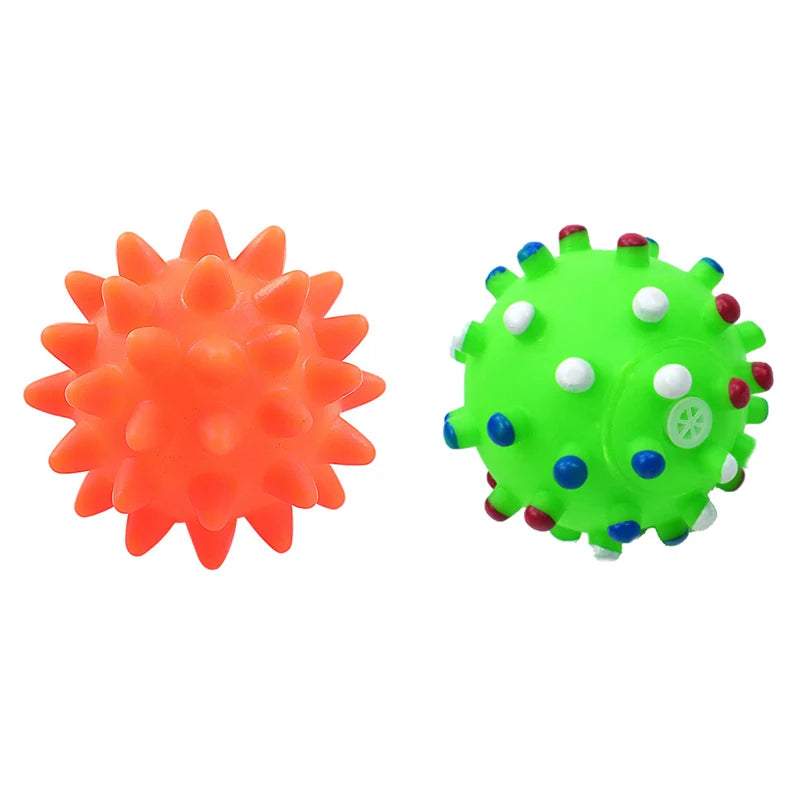 1pcs Diameter 6cm Squeaky Pet Dog Ball Toys for Small Dogs Rubber Chew Puppy Toy Dog Stuff Dogs Toys Pets brinquedo cachorro by HARMONYA STORE