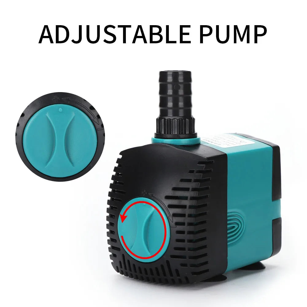 Ultra-Quiet 3-60W Submersible Water Fountain Pump Filter Fish Pond Aquarium Water Pump Tank Fountain EU US 220V-240V by HARMONYA STORE