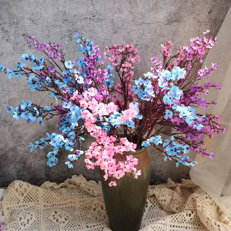 1/4pcs Artificial Flowers Cherry Blossoms Gypsophila Fake Plants DIY Wedding Bouquet Vases for Home Decor Faux Festival Branch by HARMONYA STORE