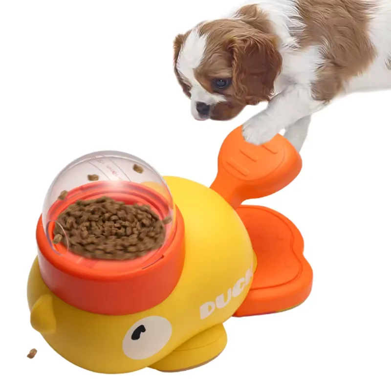 Little yellow duck pet leaking device pet interactive toys educational training device pet feeding device puppy leaking toys by HARMONYA STORE
