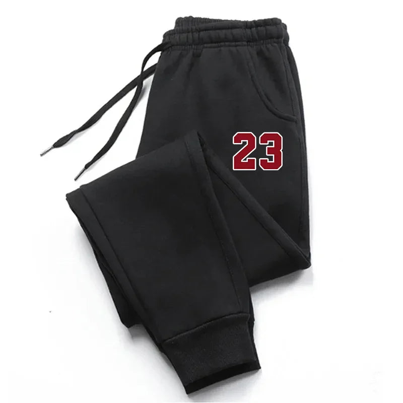 Men's Luxury Print Fleece Sweatpants Warm Jogging Pants Multiple PacksMale Outdoor Trousers Straight Trouse New Autumn Winter by HARMONYA STORE