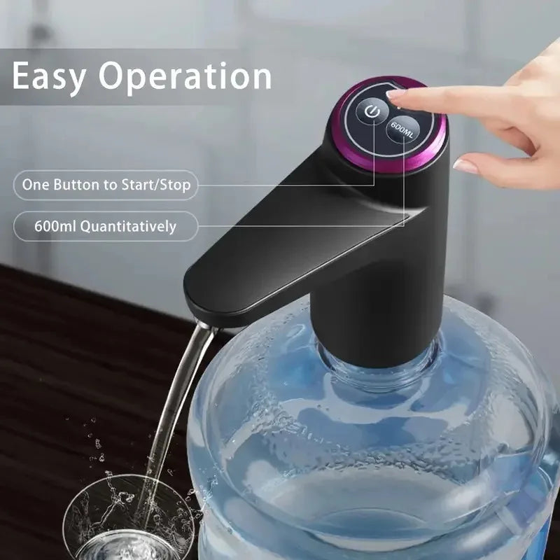Portable 5-gallon Water Dispenser with USB Charging-Automatic Electric Pump Suitable for Home, Office, and Outdoor Use by HARMONYA STORE
