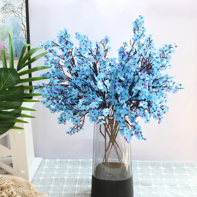 1/4pcs Artificial Flowers Cherry Blossoms Gypsophila Fake Plants DIY Wedding Bouquet Vases for Home Decor Faux Festival Branch by HARMONYA STORE
