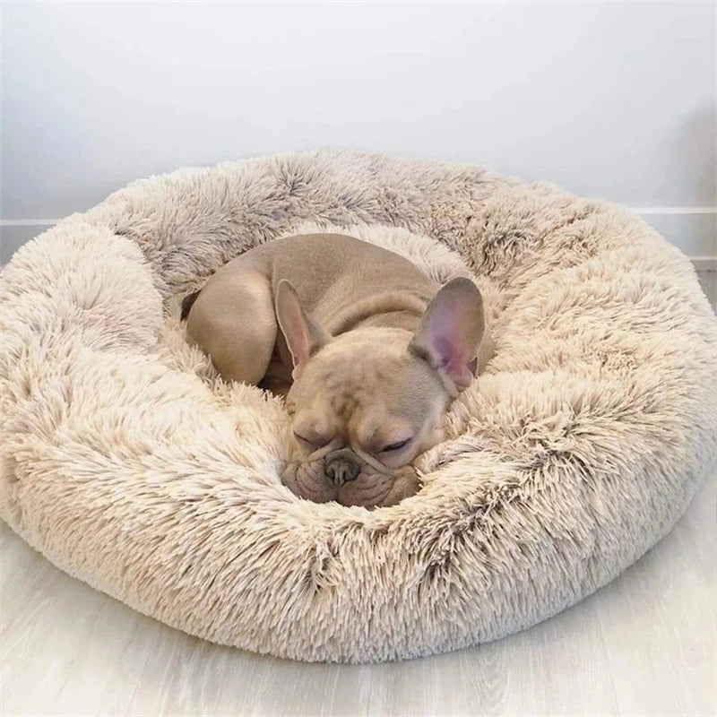 40-90cm 6 Sizes Round Pet Bed for Large Dog Bed Super Soft Cat Bed Plush Dog House for Medium Dog House Winter Warm Sleeping HARMONYA STORE