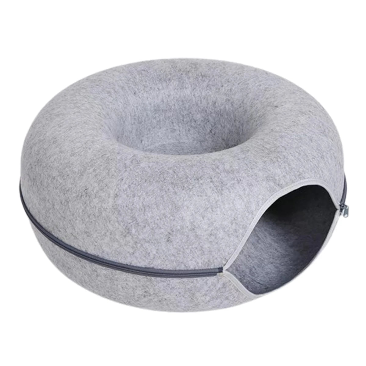 B-Tunnel Donut Cat Bed Interactive Tunnel Pet Felt Indoor Toys Cats House Kitten Training Toy Cat Kennel Cat Accessories by HARMONYA STORE