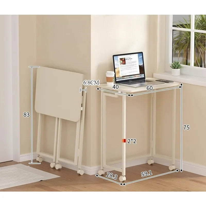 Folding computer desk desk removable table home student study table bedroom bedside table writing table desk by HARMONYA STORE
