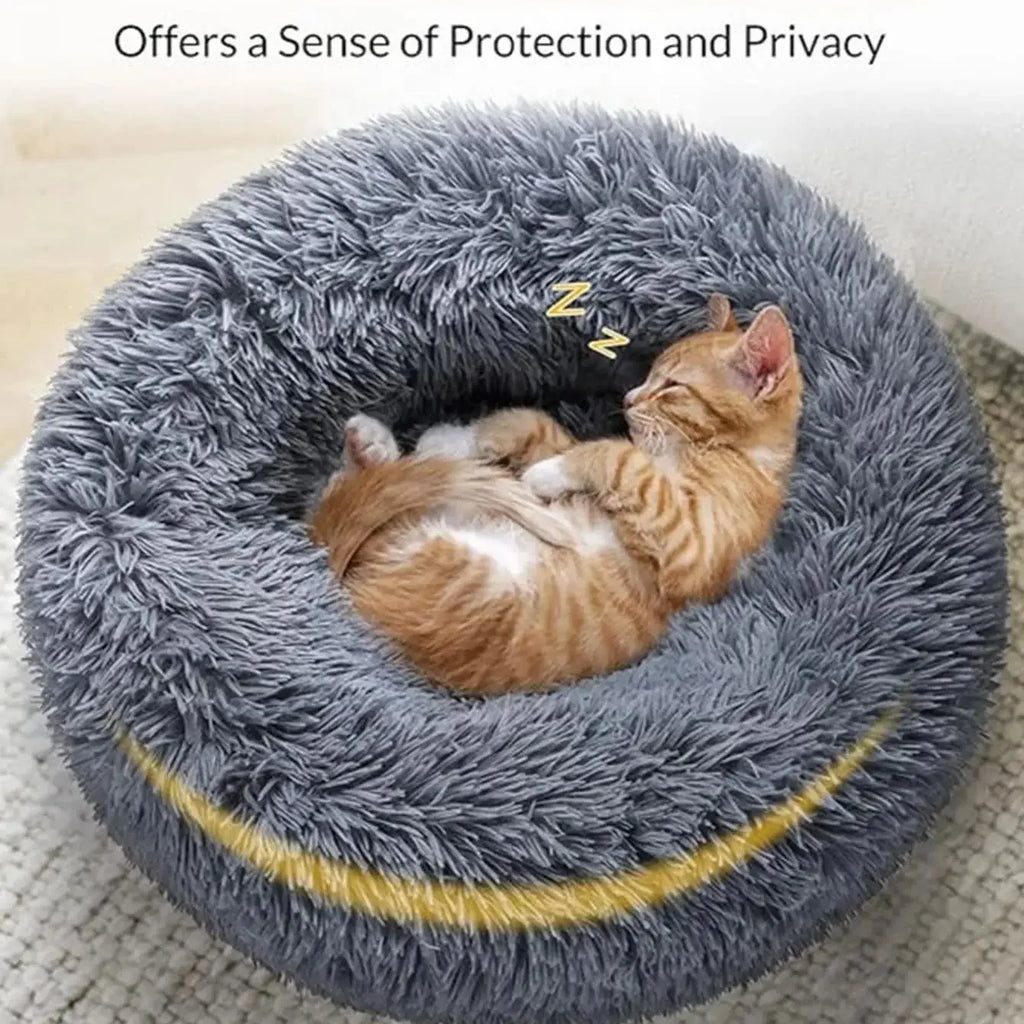 40-90cm 6 Sizes Round Pet Bed for Large Dog Bed Super Soft Cat Bed Plush Dog House for Medium Dog House Winter Warm Sleeping by HARMONYA STORE