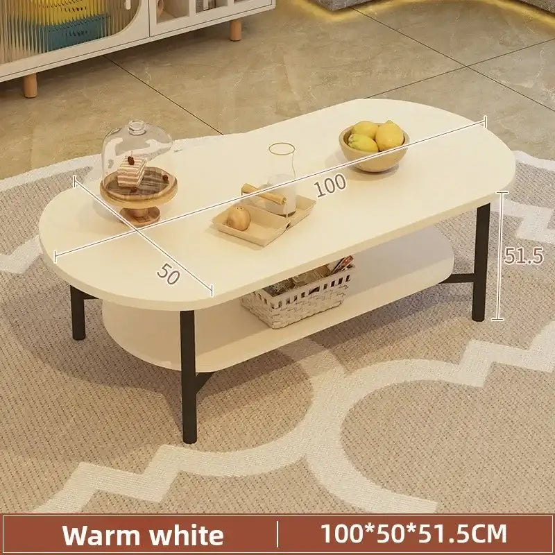 Coffee table small apartment living room household sofa tea table oval table small table by DSERS