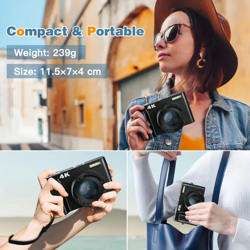 4K Digital Camera: Capture Every Detail in Stunning Clarity by CAN