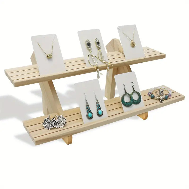 Add a touch of elegance with this handcrafted wooden riser shelf by TM