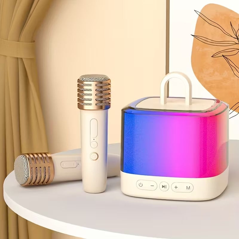 Mini Karaoke Machine with Wireless Microphones by CTN